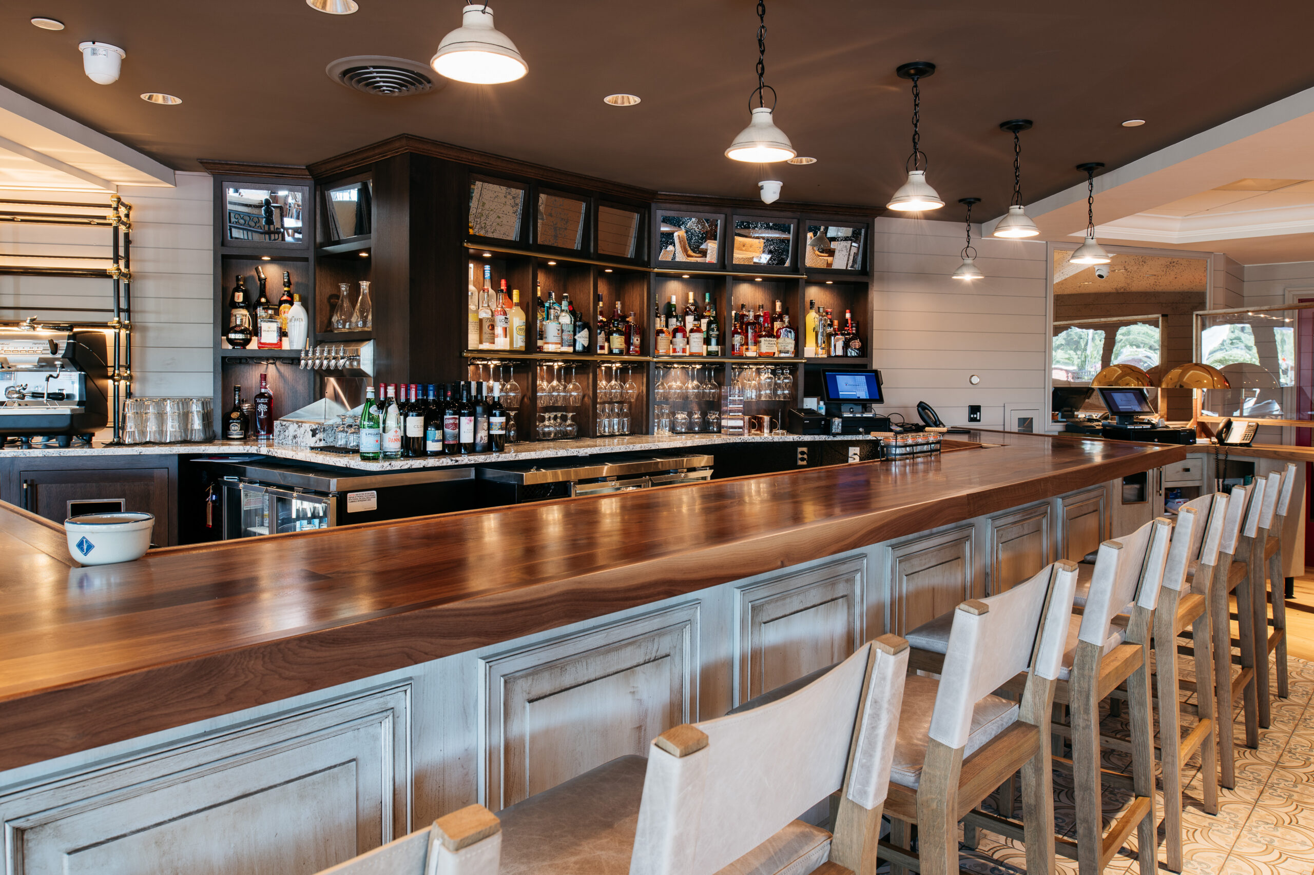 bar, chairs